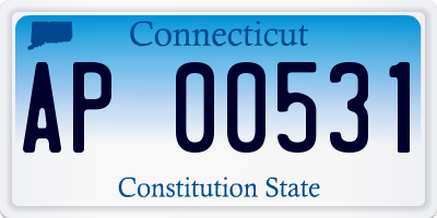 CT license plate AP00531