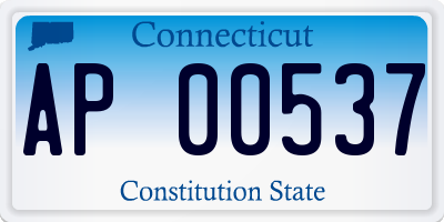 CT license plate AP00537