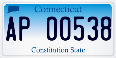 CT license plate AP00538