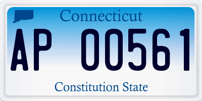 CT license plate AP00561