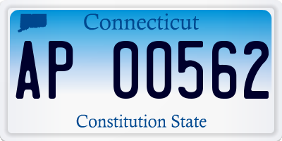 CT license plate AP00562