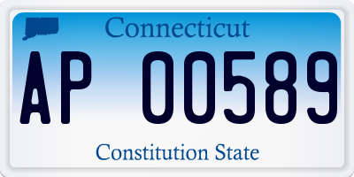 CT license plate AP00589