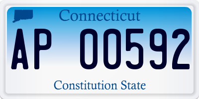CT license plate AP00592