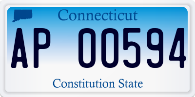 CT license plate AP00594