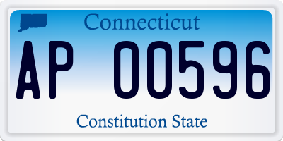 CT license plate AP00596