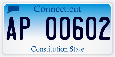 CT license plate AP00602