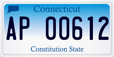 CT license plate AP00612
