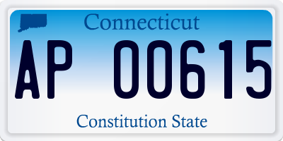 CT license plate AP00615