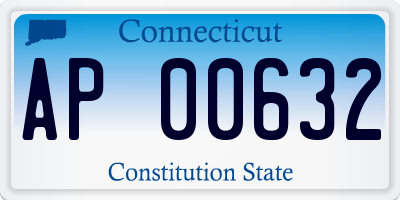 CT license plate AP00632