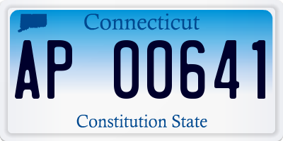 CT license plate AP00641