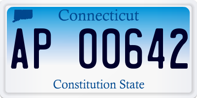 CT license plate AP00642