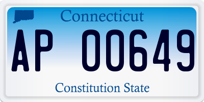 CT license plate AP00649
