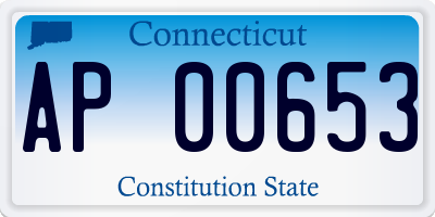 CT license plate AP00653