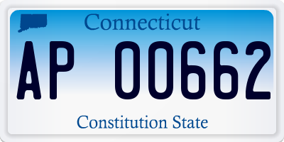 CT license plate AP00662