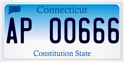 CT license plate AP00666