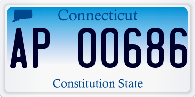 CT license plate AP00686