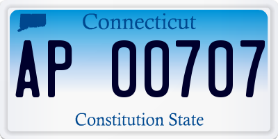 CT license plate AP00707