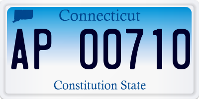 CT license plate AP00710