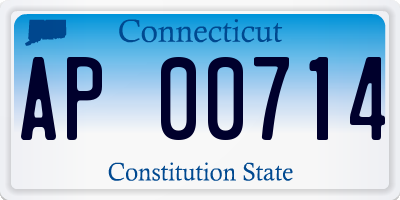 CT license plate AP00714