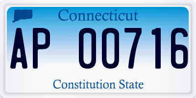 CT license plate AP00716