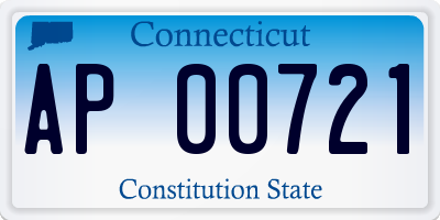 CT license plate AP00721