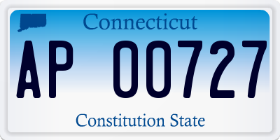 CT license plate AP00727
