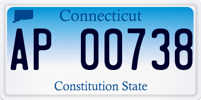 CT license plate AP00738