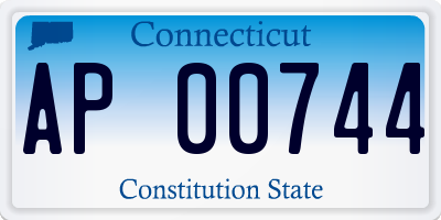 CT license plate AP00744
