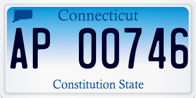 CT license plate AP00746