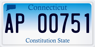 CT license plate AP00751