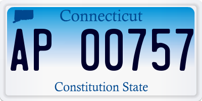 CT license plate AP00757