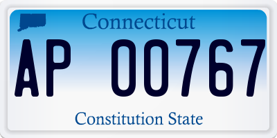 CT license plate AP00767