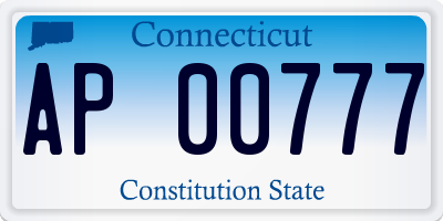 CT license plate AP00777