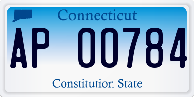 CT license plate AP00784