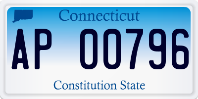 CT license plate AP00796