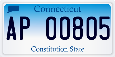 CT license plate AP00805