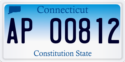CT license plate AP00812