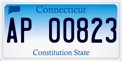 CT license plate AP00823
