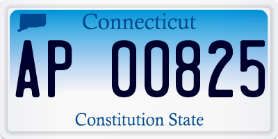 CT license plate AP00825