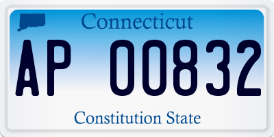 CT license plate AP00832