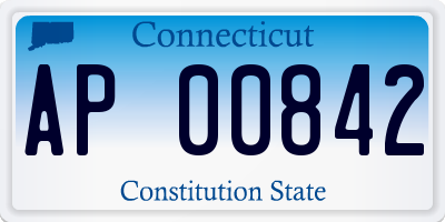 CT license plate AP00842