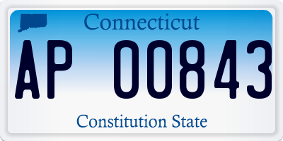 CT license plate AP00843