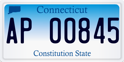 CT license plate AP00845