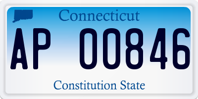 CT license plate AP00846
