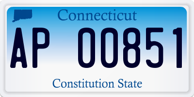 CT license plate AP00851
