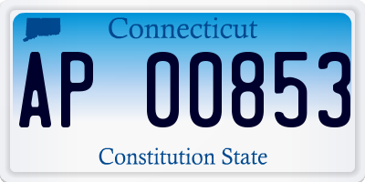 CT license plate AP00853