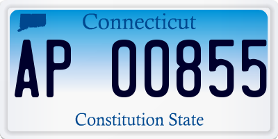 CT license plate AP00855