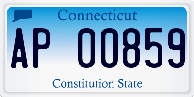 CT license plate AP00859