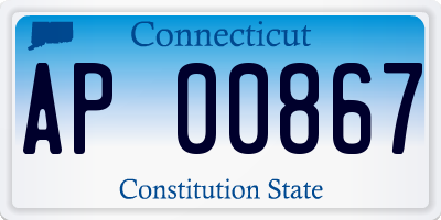 CT license plate AP00867