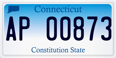 CT license plate AP00873